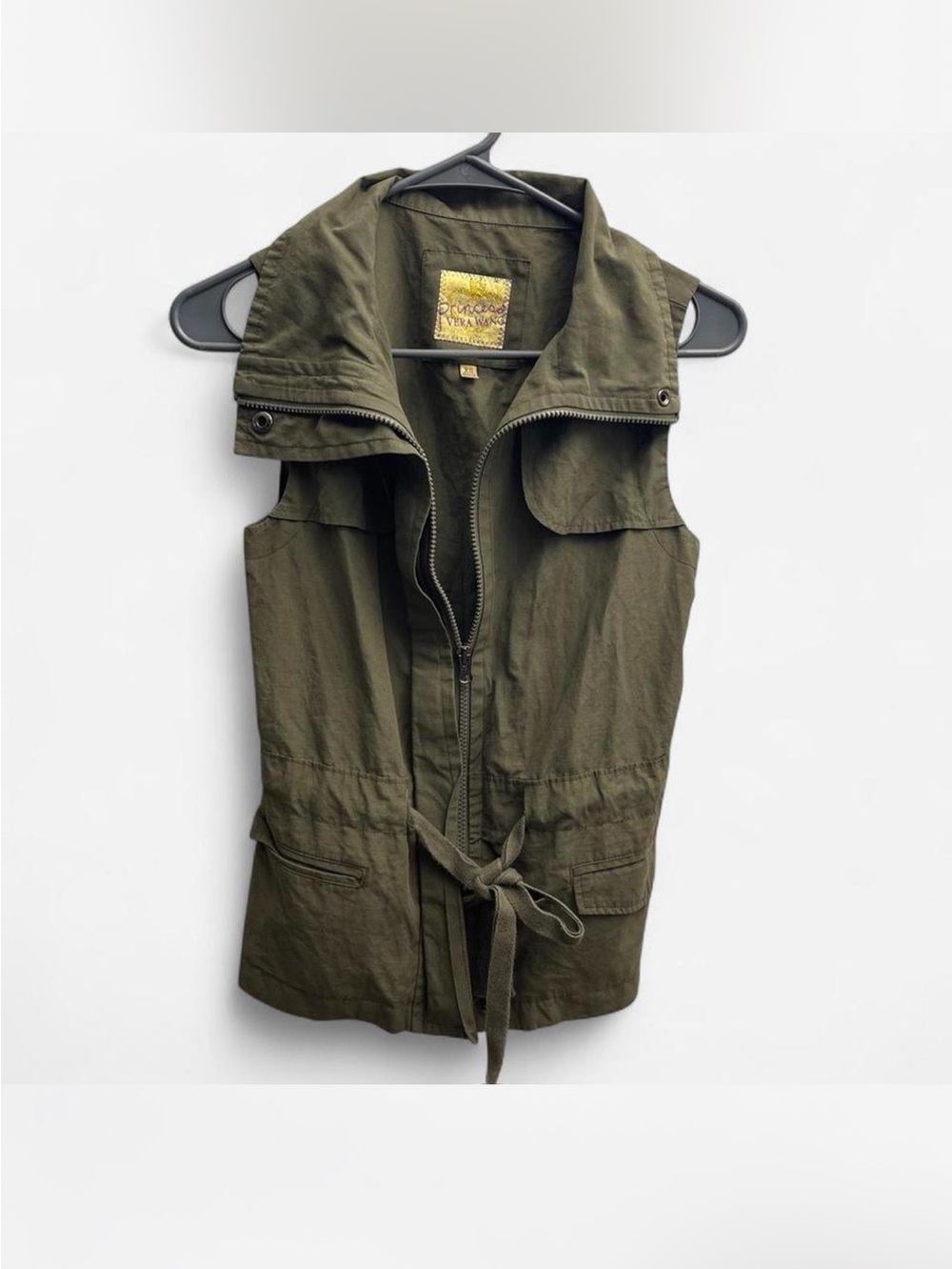 Vera Wang olive vest